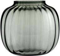 Holmegaard Primula Oval Vase Smoke H17,5 Grå Str H:17,5 D:12 B:19,5 cm...