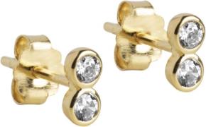 ENAMEL Copenhagen Studs, Twin CZ 6 x 3 mm - Ørestikker hos Magasin