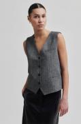 Second Female Waleria Wool Waistcoat Kvinde Black Veste Str L - hos Ma...