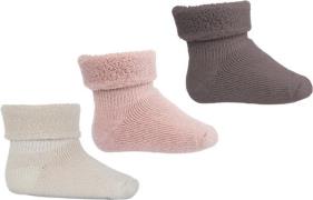 mpKids Wool Baby Socks 3-pack Str 17/18 - Wood Rose Strømper Uld hos M...