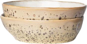 HK Living 70s Ceramics Pasta Bowls Tiger set of 2 Beige/black - Server...