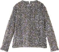 Name It Nkfrunica LS TOP RT Str 116 - Granite Grey/gold And White Blus...