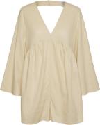 Something New Snemily LS Loose Playsuit ITY Kvinde Marzipan Langærmede...