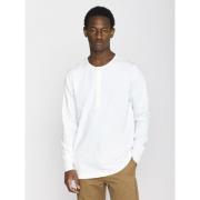 Knowledge Cotton Apparel BO Long Sleeve Henley Gots/vegan Mand Hvid La...