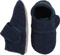 Melton Wool Shoe w. Velcro Marine Hjemmesko Str 16-17 - Uld hos Magasi...