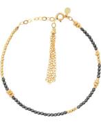 BeChristensen Abby Facet Hematite Gold One Size - Perlearmbånd hos Mag...