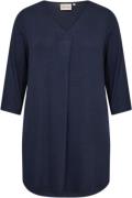 Wasabiconcept Curvy Wasimone 5 Tunika Navy blå Kvinde 96799 Blue Iris ...