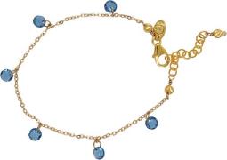 BeChristensen Susan Blue Zirconia Bracelet Gold One Size - Perlearmbån...