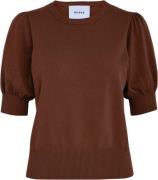 Minus Msliva Knit Tee Kvinde Madder Brown Kortærmet Strik Str XS - Vis...