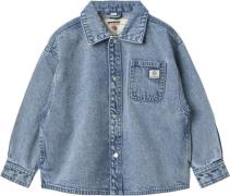 Wheat Langærmet Denim Skjorte Pappo Str 2 år / 92 cm Denim - Blå Skjor...