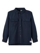 Name It Nkmtype LS TWI Oversize Shirt Noos Str 116 - Blå Skjorter hos ...