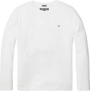 Tommy Hilfiger Boys Basic CN Knit L/S Str 5 år / 110 cm - Hvid Strik h...