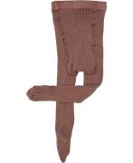 mpKids Tights Cotton RIB Str 10 år / 140 cm - Brown Strømpebukser Uld ...