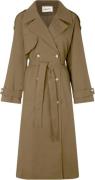 Modström Brodamd Solid Coat Kvinde Dark Forest Trenchcoats Str L - Bom...