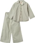 Wheat Pyjamas Bebbo Str 2 år / 92 cm - Soft Stripe Nattøj Bomuld hos M...