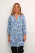 Kaffe Kajetta Tunic Kvinde Blue/white Graphic Animal Tunikaer Str 40 -...