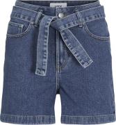 JJXX Jxcelen HW Paperbag Denim Shorts EX Kvinde Medium Blue Denim Deni...