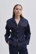 Second Female Columbus Jacket Kvinde Dark Blue Denim Denimjakker Str L...