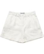 Polo Ralph Lauren Pleated Linen Short Str 8 / 8 år - Hvid Shorts & Blo...