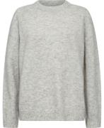 Magasin Cindi 1 RWS Wool Kvinde Light Grey Melange Sweaters Str L Uld