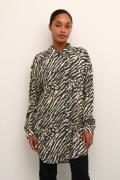 Kaffe Kaditte Shirt Kvinde Black And Brown Animal Print Tunikaer Str 3...