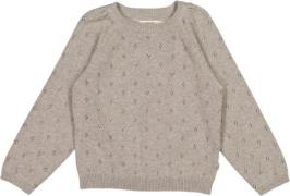 Wheat Strik Pullover Mira Str 128/8y - Warm Grey Melange Strik Bomuld ...