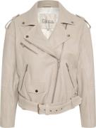 My Essential Wardrobe Mwgilo Leather Jacket Kvinde White Retro Wash Læ...