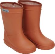 En Fant Rubber Rain Boot Solid Leather Brown Gummistøvler Str 29 - hos...