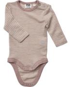 Magasin Woola 1 Body RWS Merino Wool Str 92 Merino Rose Stripe Langærm...