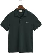 Gant REG Shield SS Pique Polo Mand Tartan Green Kortærmede Poloer Str ...