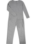 Magasin Ava Pointelle Pyjamas Gots Str 4 Light Grey Melange Nattøj Bom...