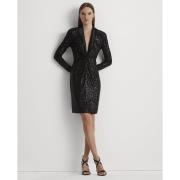 Lauren Ralph Lauren Twistfront Sequined Cocktail Dress Kvinde Sort Kor...