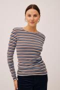 Magasin Milla 1G Kvinde Arctic Winter Stripe Langærmede Tshirts Str L ...