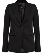 MANGO Fitted Suit Jacket Kvinde Black Blazere Regular Fit Str 34 - hos...