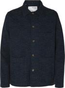 Selected Homme Slhjason Overshirt LS Jacquard Mand Sky Captain Overshi...