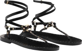 MANGO Sandals. - Ciruelo Kvinde Black Flade Sandaler Str 38 - hos Maga...