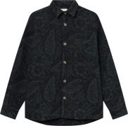 Forét MAP Jacquard Shirt Mand Dark Grey Langærmede Skjorter Str L - ho...