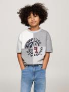 Tommy Hilfiger Monotype Spliced Print TEE SS Str 8 - Greys Heather Mix...