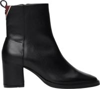 Tommy Hilfiger Ankle Boot MID Wrapped Lthr Heel Kvinde Black Sneakers ...