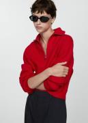 MANGO Zip Neck Jumper Kvinde Red Sweaters Str XS - hos Magasin