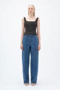 REMAIN Soft Cocoon Pants Kvinde Seneca Rock Bukser Med Lige Ben Str 40...