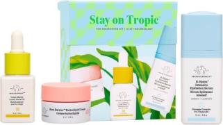 DRUNK ELEPHANT Stay on Tropic Æske med Fugtende Plejeprodukter 15 ml +...