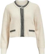 Object Objperla LS RE Knit Cardigan 136 Kvinde White Sand/sky Captain ...