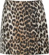 Soaked in Luxury Slchiba Short Skirt Kvinde Leopard Pattern Korte Nede...