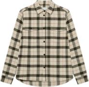 Les Deux Lennon Flannel Check Overshirt Mand Beige Overshirts Regular ...