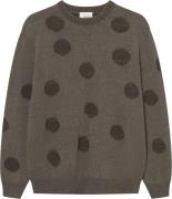 Forét Circle Jacquard Knit Mand Cold Brown Sweaters Str L - hos Magasi...