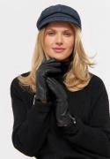 MJM MJM Glove Zipper W Leather Black L - Handsker Uld hos Magasin