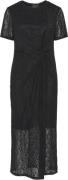 Pieces Pcpanora SS Dress Kvinde Sort Maxi Kjoler Str XL - hos Magasin