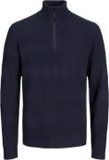 JJ-REBEL Jrebtoby Knit Half ZIP Mand Sky Captain Sweaters Str L - hos ...