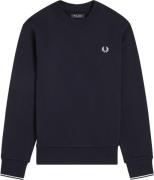 Fred Perry M7535 Mand Navy Sweatshirts Str L - Bomuld hos Magasin